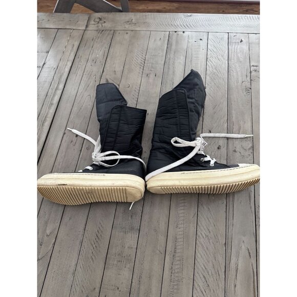 Rick Owens DRKSHDW Ramones High Top Sneakers Black White Size 37 7 - Picture 4 of 8